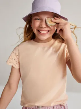 Bright Broderie Sleeve T-Shirts 2 Pack | Kids | George at ASDA