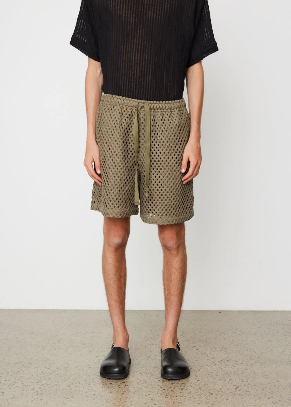 Commas -  Long Macrame Shorts - Shorts