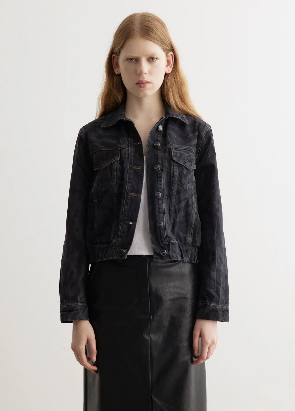 Ganni -  Lazer Denim Bomber Jacket - Jacket