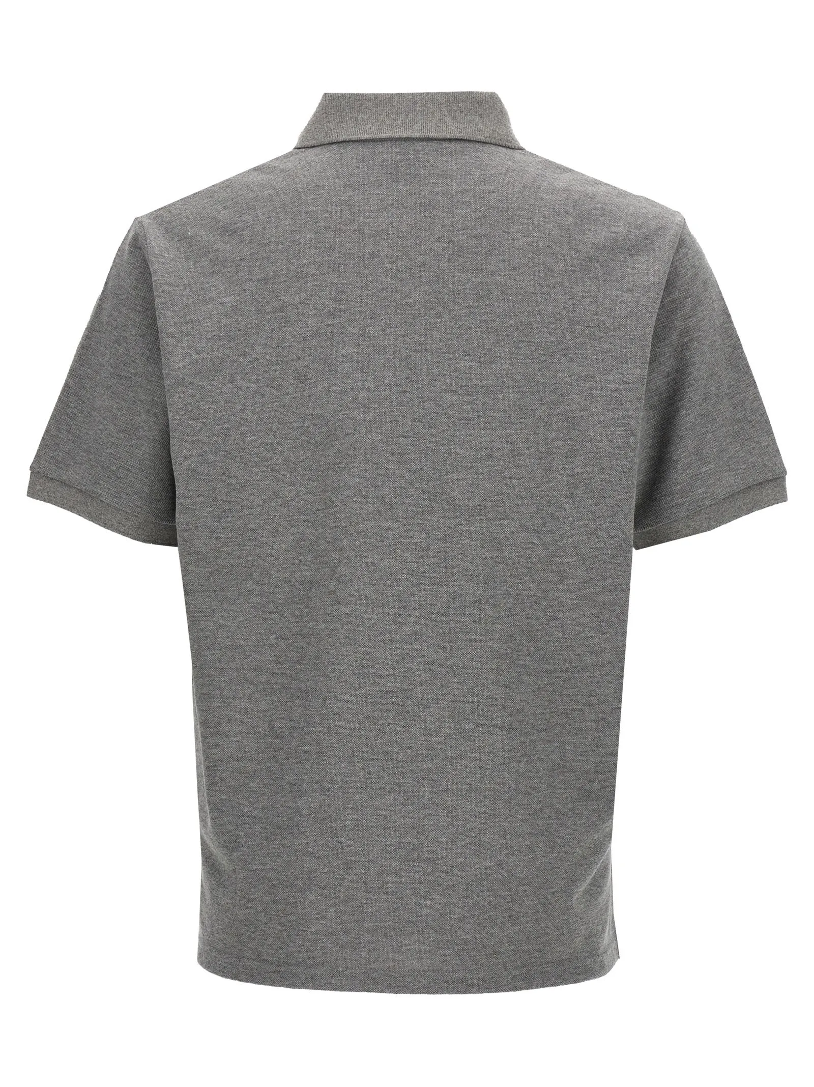 Logo Embroidery  Shirt Polo Gray