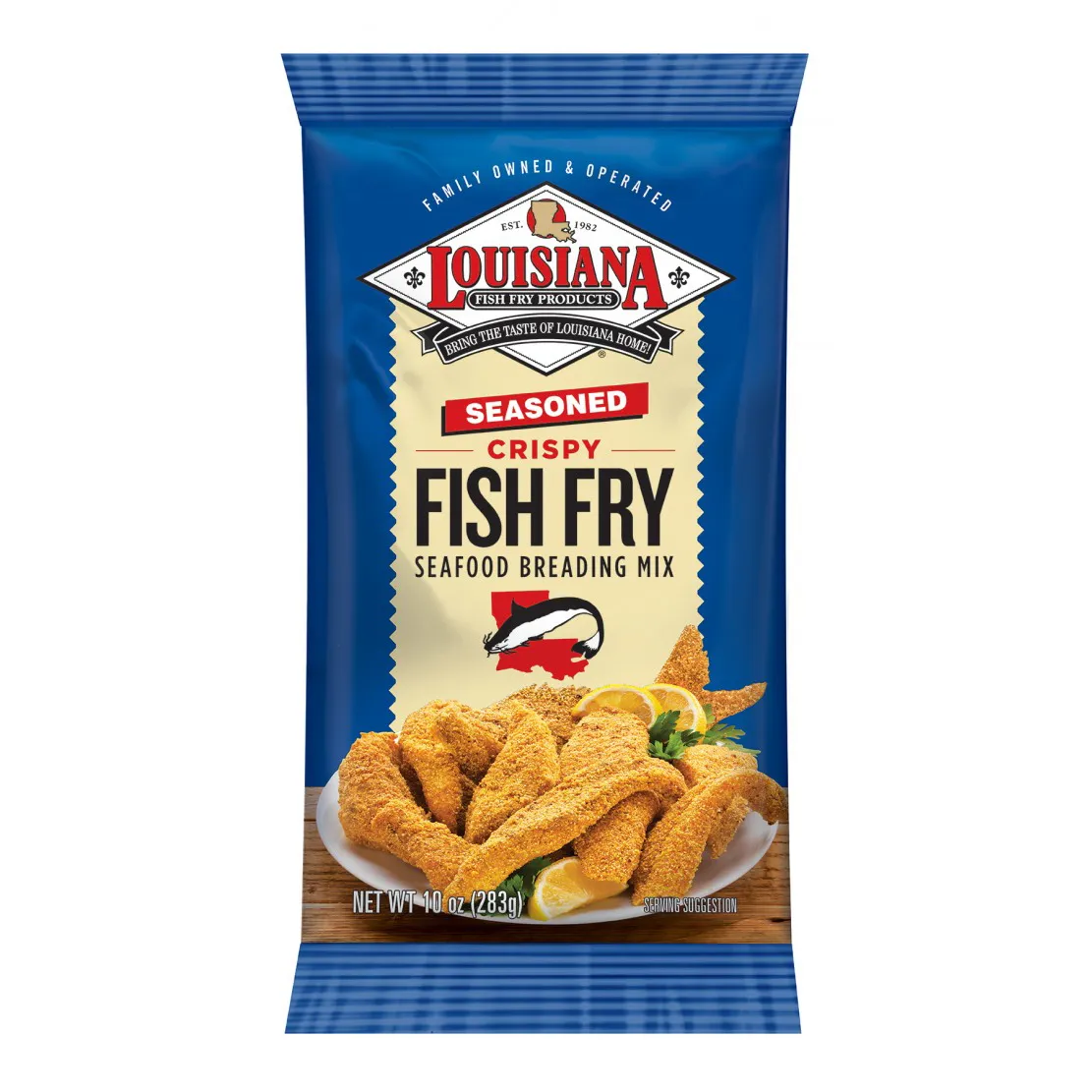 Louisiana Fish Fry Seasoned Crispy Fish Fry Breading, 10-Oz.