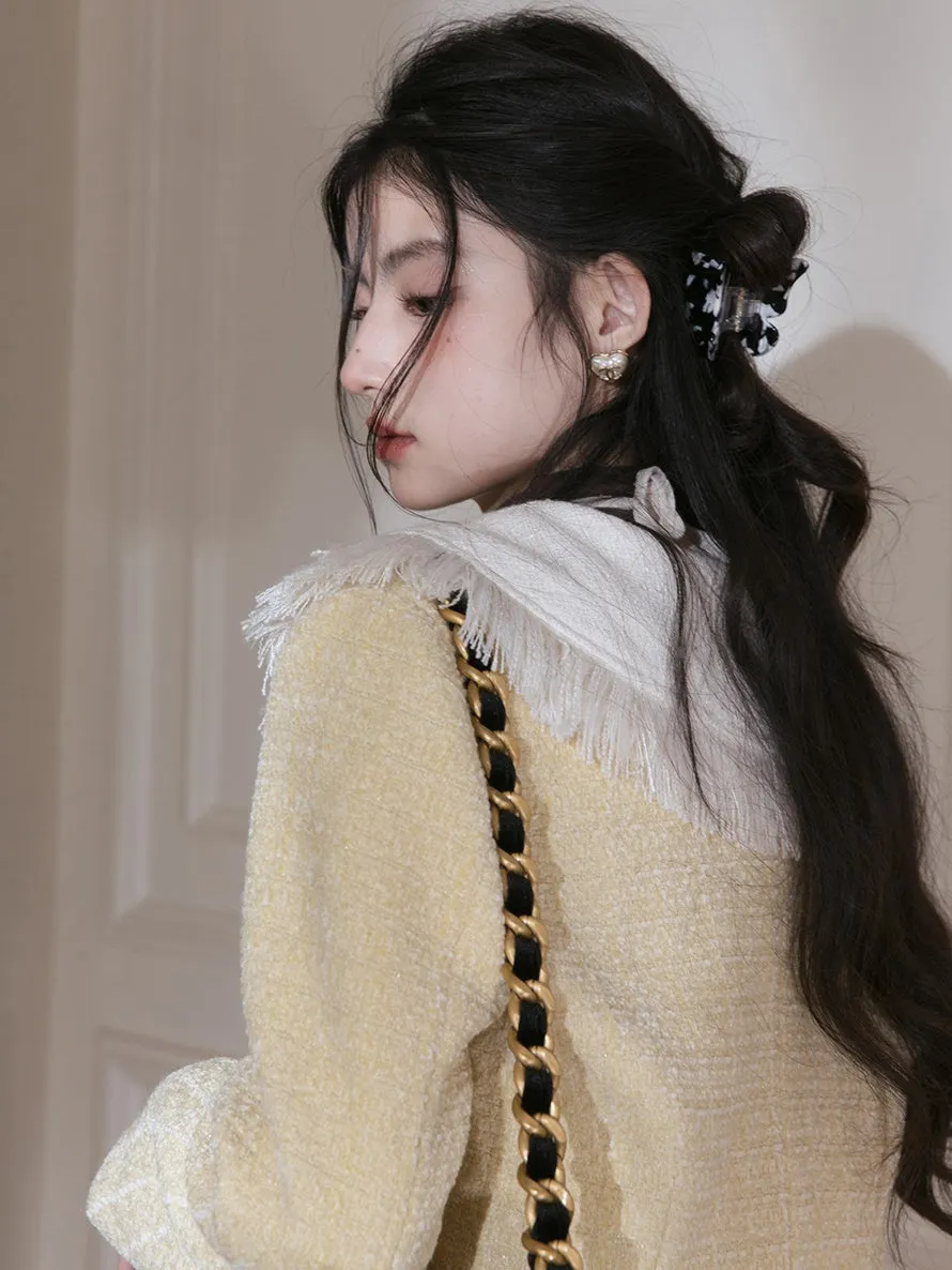 Small Fragrant Fringe Jacket & Skirt Set-up